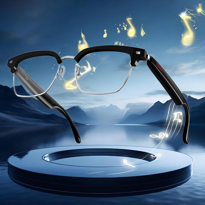 SENBONO Stylish Unisex Smart Glasses, anti Blue Light Smart Glasses with Music Playback, Hands-Free Calling Fashion Smart Glasses for Office, Outdoor