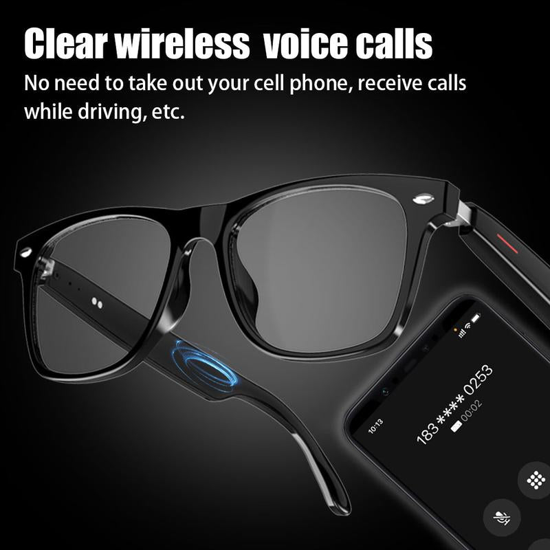 AI Smart Glasses Laxasfit E13, Wireless Headset Style Smart Glasses for Listening to Music, Voice Assistants and Calls, Stylish Outdoor Sunglasses, Trendy Technology Music Playback Smart Glasses Wireless Bluetooth Headphone Glasses Smart Bluetooth