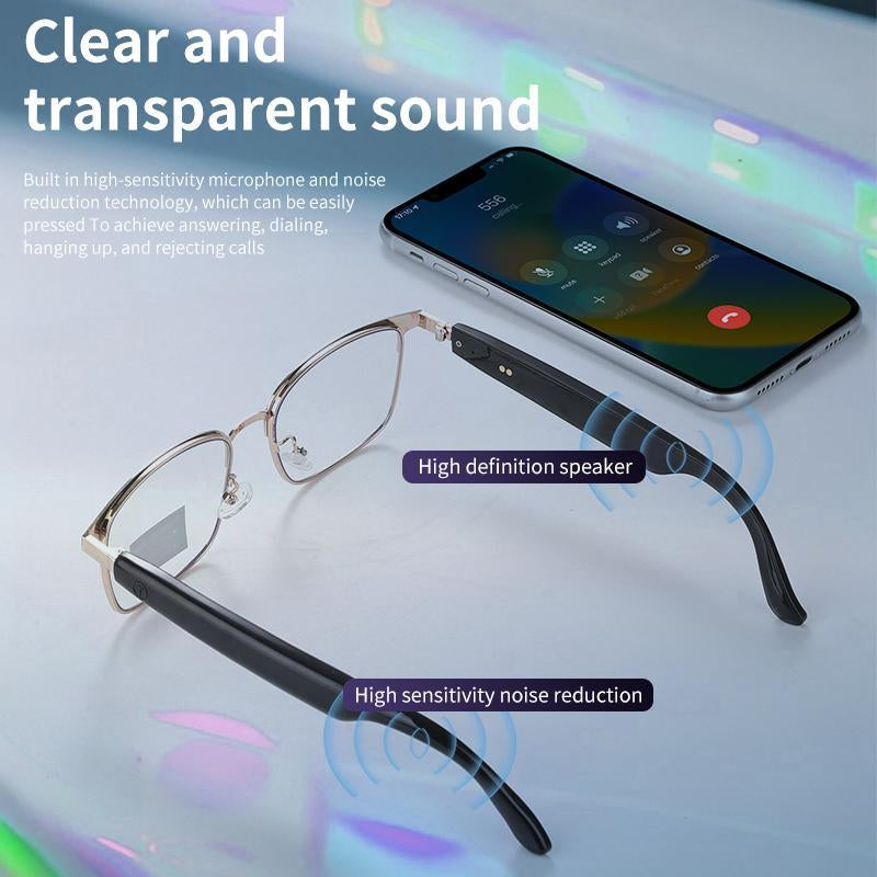QRD GS-06 Smart Glasses, BT Touch Glasses, Portable Smart Glasses for Boys and Women, Smart Glasses for Playing Games, Fishing, Driving, Cycling, Sports, Wireless, Wearable