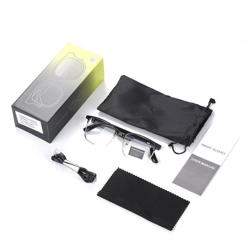 QRD GS-06 Smart Glasses, BT Touch Glasses, Portable Smart Glasses for Boys and Women, Smart Glasses for Playing Games, Fishing, Driving, Cycling, Sports, Wireless, Wearable