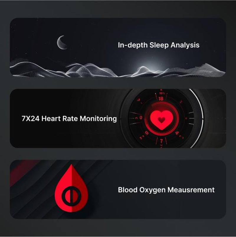 Smart Ring with Bluetooth Tracker, Multifunctional Smart Ring, Waterproof Smart Ring with Blood Oxygen & Heart Rate Monitoring, Fashionable Lightweight Sports Ring for Men & Women