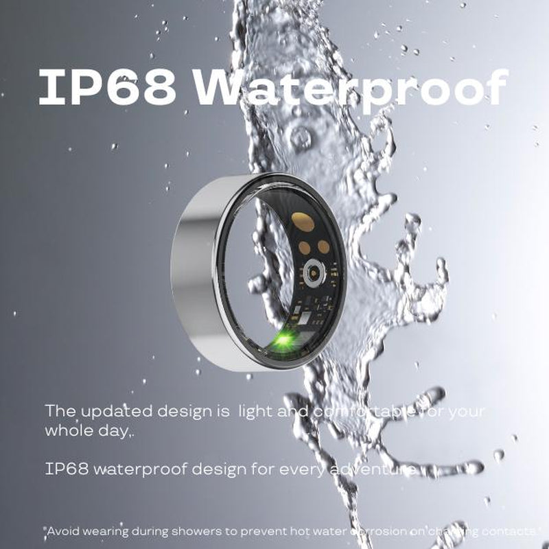 2025 Smart Health Ring for Women & Men, Fitness Tracker with Blood Oxygen/Heart Rate/Blood Pressure，Advanced Sleep Analysis, Step/Calorie Tracking & 8 Activity Modes, IP68 Waterproof,No Monthly Fees, Perfect Fitness Gift for Active Lifestyles(Size7-13)