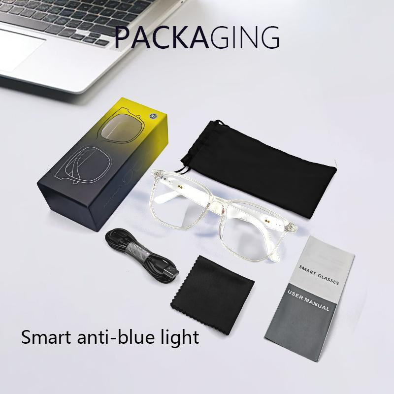 Touch Control Smart Glasses, 1 Count Wireless Smart Glasses with Mic, Smart Anti-Blue Light Glasses, Bluetooth-Compatible Smart Glasses for Men & Women, Wireless Audio Glasses, Multifunctional Smart Glasses