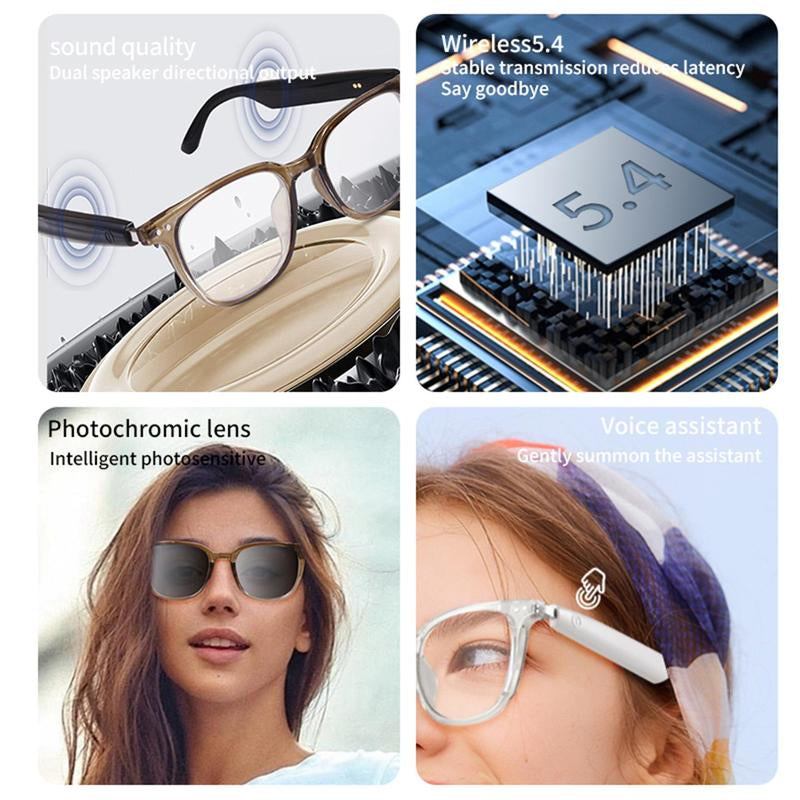LIFEBEE Smart Glasses, Smart Voice Assistant Support Glasses, Remote Control Photo Taking Glasses, Smart Glasses for Outdoor Sports