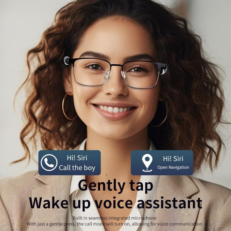 KOIPSSE Smart Glasses, Fashionable Wireless Smart Glasses, Audio Call Voice Assistant Glasses, Universal Protective Eyewear, Wearable Smart Glasses