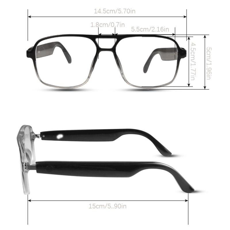 PENGTENG Smart Glasses, 1 Count Fashionable Touch Control Smart Glasses, Audio Call Voice Assistant Glasses, Changing Lens Glasses for Men & Women, for Cyber, Wireless Smart Glasses