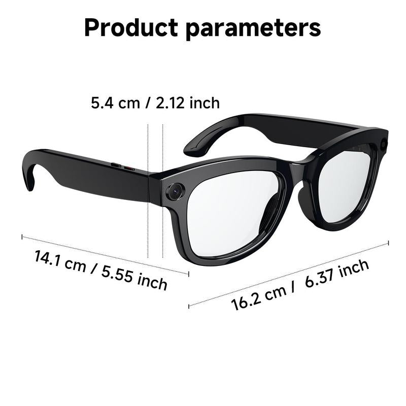 Multifunctional Smart Glasses, 1080P HD Camera Smart Glasses, Voice Control Smart Translator Wireless Glasses, Outdoor Travel Sports, Fashion Smart Wearable Devices, Voice Assistant Glasses
