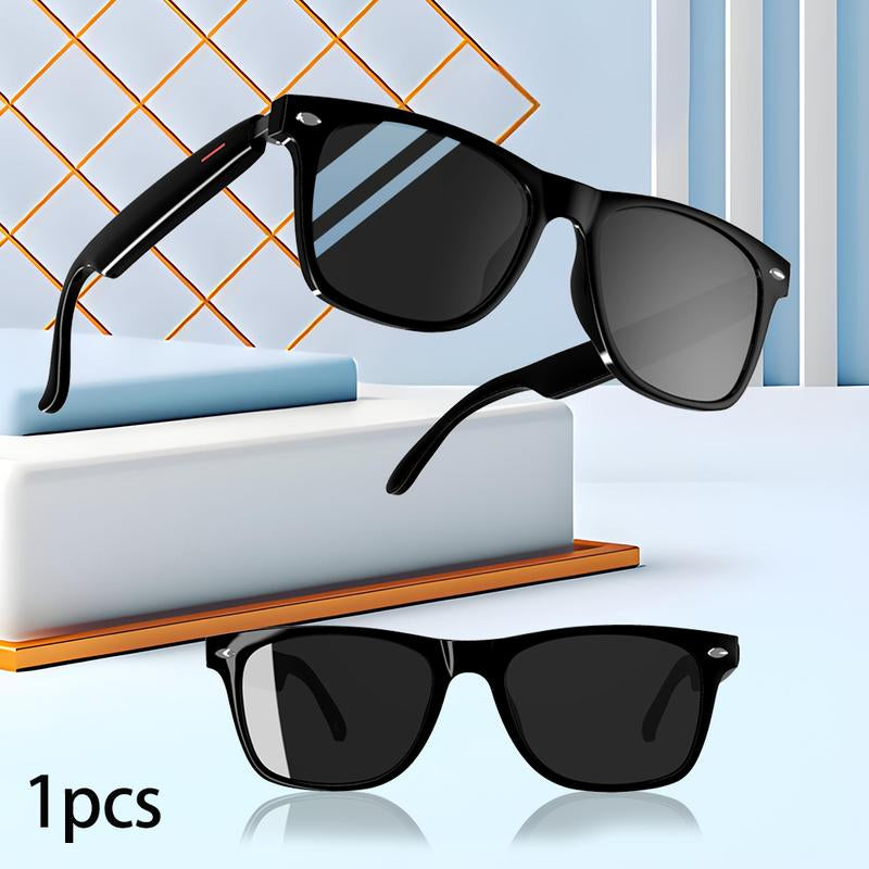 Smart Glasses for Fall, 1 Count Wireless-Compatible Smart Glasses with Voice Control, UV Protective Cyber Smart Glasses Bluetooth Glasses