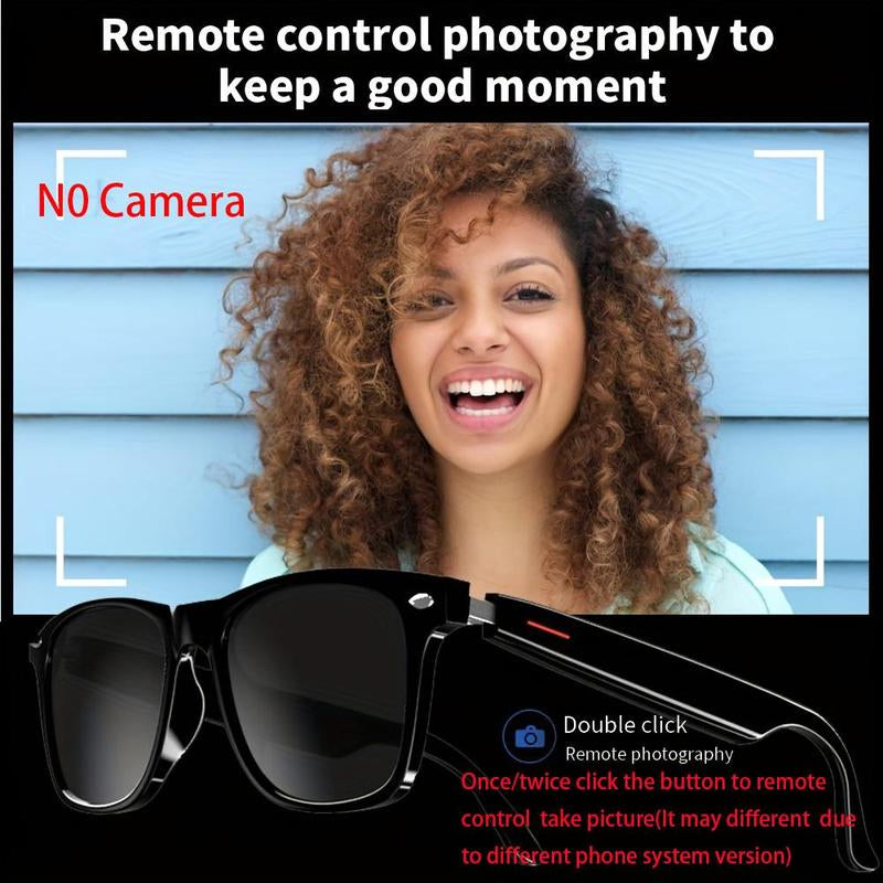 SENBONO Multifunctional Smart Glasses, Wireless Earphone Anti-Blue Light Smart Glasses, Creative Smart Sports Glasses, Wearable Smart Glasses with Mic for Home & Daily Use