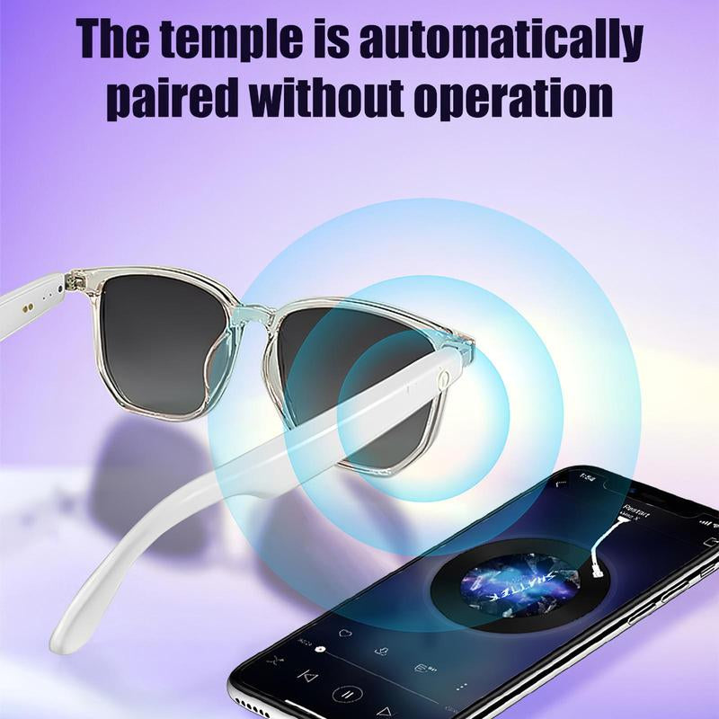 LIFEBEE Smart Glasses, Anti-Blue Light Glasses, Wireless Smart Glasses with Built-In High Sensitivity Microphone Speaker, Voice Assistant Smart Glasses, Smart Glass Eyewear, Smart Glass Eyewear, Electronic Gift Set