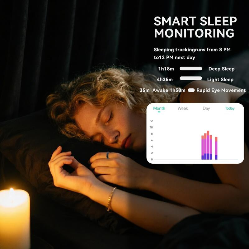 Waterproof Smart Ring, Wearable Smart Device,Multifunctional Fitness Monitoring,Stainless Steel,Automatic,Non-Medical,Stylish Choice for Gym