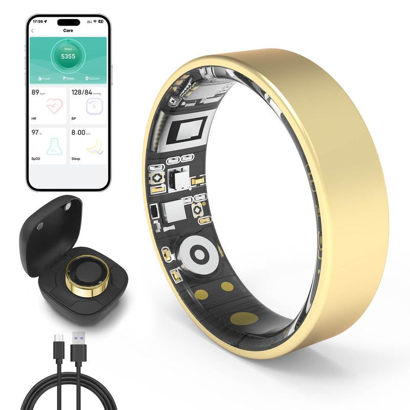 Waterproof Smart Ring, Wearable Smart Device,Multifunctional Fitness Monitoring,Stainless Steel,Automatic,Non-Medical,Stylish Choice for Gym