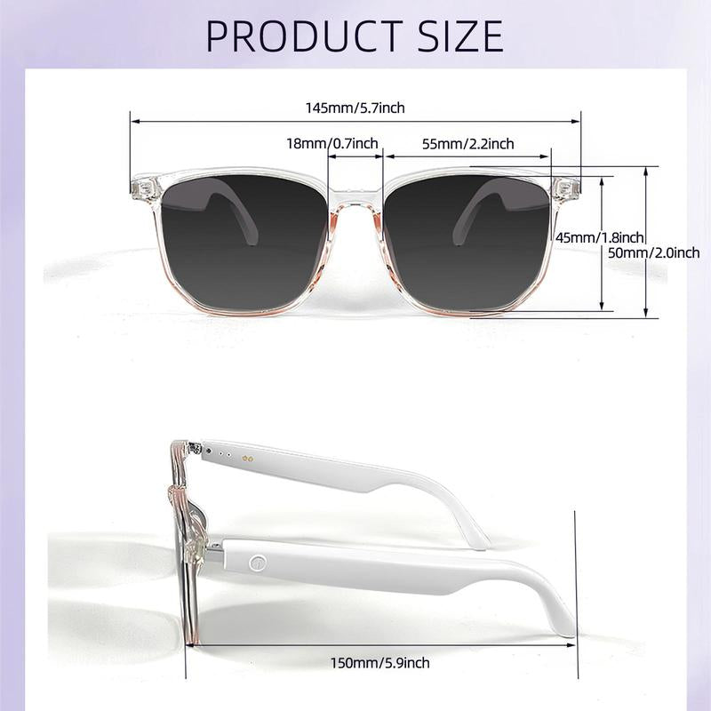 LIFEBEE Smart Glasses, Anti-Blue Light Glasses, Wireless Smart Glasses with Built-In High Sensitivity Microphone Speaker, Voice Assistant Smart Glasses, Smart Glass Eyewear, Smart Glass Eyewear, Electronic Gift Set