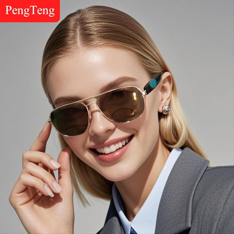 Portable Smart Glasses, Wireless Smart Glasses with Built-In Mic, Multifunction Smart Glasses for Daily Use, Bluetooth-Compatible Smart Glasses for Men & Women