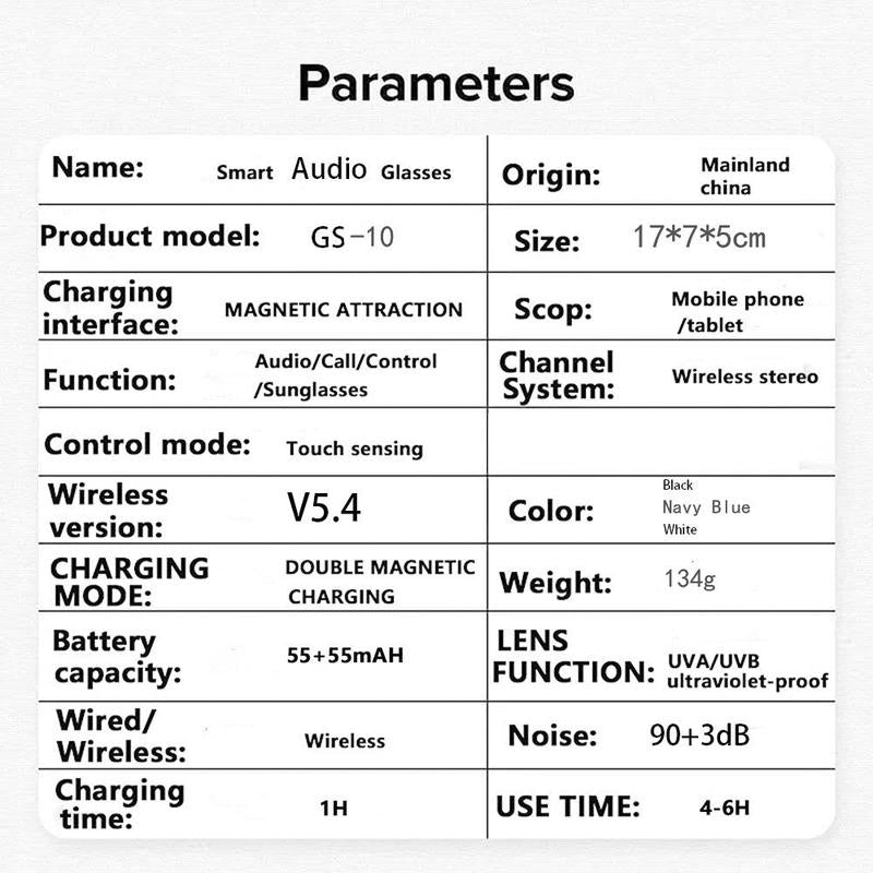 PENGTENG Smart Glasses, 1 Count Fashionable Touch Control Smart Glasses, Audio Call Voice Assistant Glasses, Changing Lens Glasses for Men & Women, for Cyber, Wireless Smart Glasses