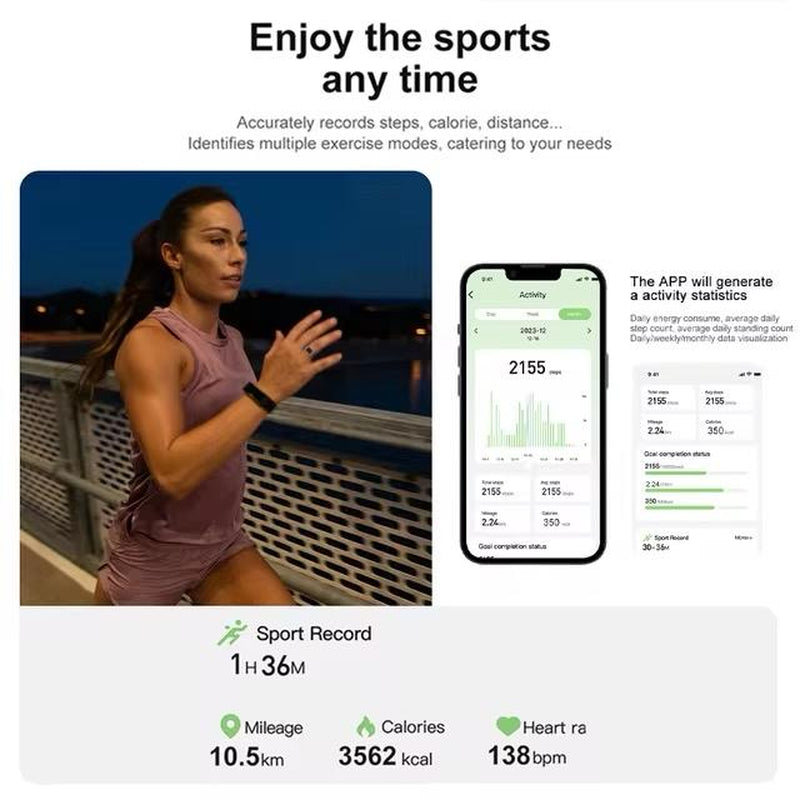 COLMI R02 Smart Ring - Military Grade Titanium Steel Shell, Health Monitoring, IP68 & 5ATM Waterproof, Multi-Sport