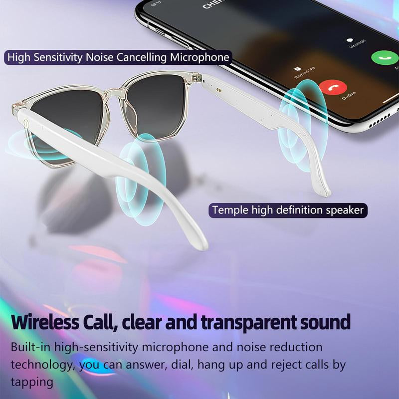 LIFEBEE Smart Glasses, Anti-Blue Light Glasses, Wireless Smart Glasses with Built-In High Sensitivity Microphone Speaker, Voice Assistant Smart Glasses, Smart Glass Eyewear, Smart Glass Eyewear, Electronic Gift Set