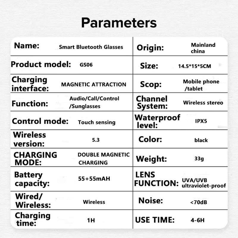 Pengteng Magnetic Charging Design Smart Glasses, Fashionable Touch Smart Glasses, Color Changing Lenses Glasses Suitable for Men and Women