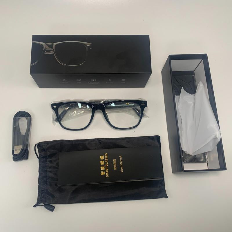 SENBONO Multifunctional Smart Glasses, Wireless Earphone Anti-Blue Light Smart Glasses, Creative Smart Sports Glasses, Wearable Smart Glasses with Mic for Home & Daily Use