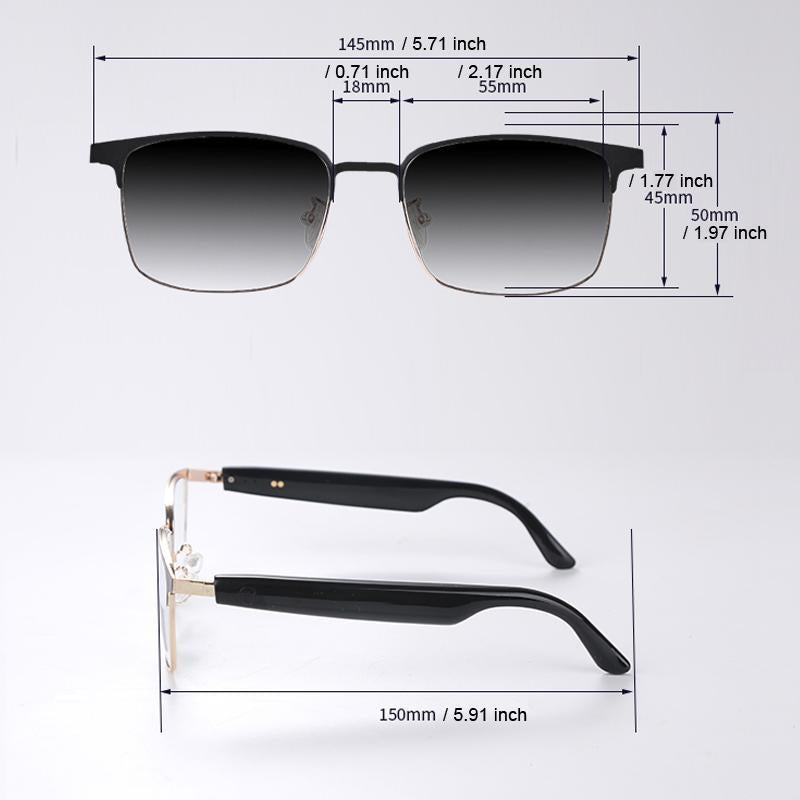 KOIPSSE Smart Glasses, Fashionable Wireless Smart Glasses, Audio Call Voice Assistant Glasses, Universal Protective Eyewear, Wearable Smart Glasses
