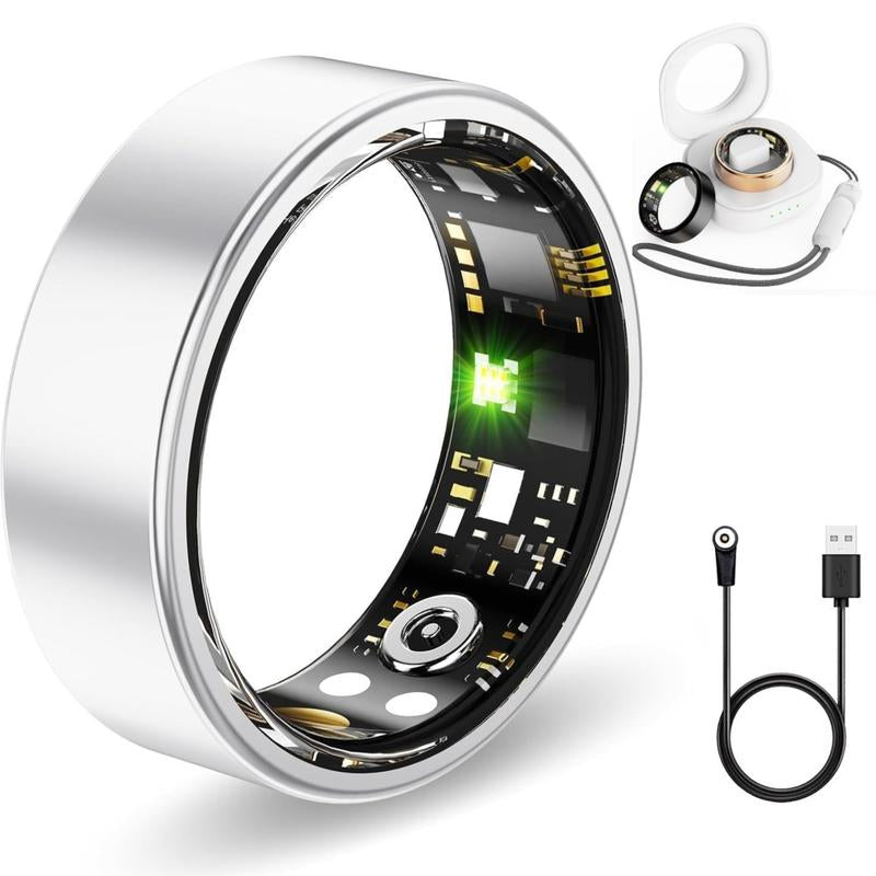 2025 Smart Health Ring for Women & Men, Fitness Tracker with Blood Oxygen/Heart Rate/Blood Pressure，Advanced Sleep Analysis, Step/Calorie Tracking & 8 Activity Modes, IP68 Waterproof,No Monthly Fees, Perfect Fitness Gift for Active Lifestyles(Size7-13)