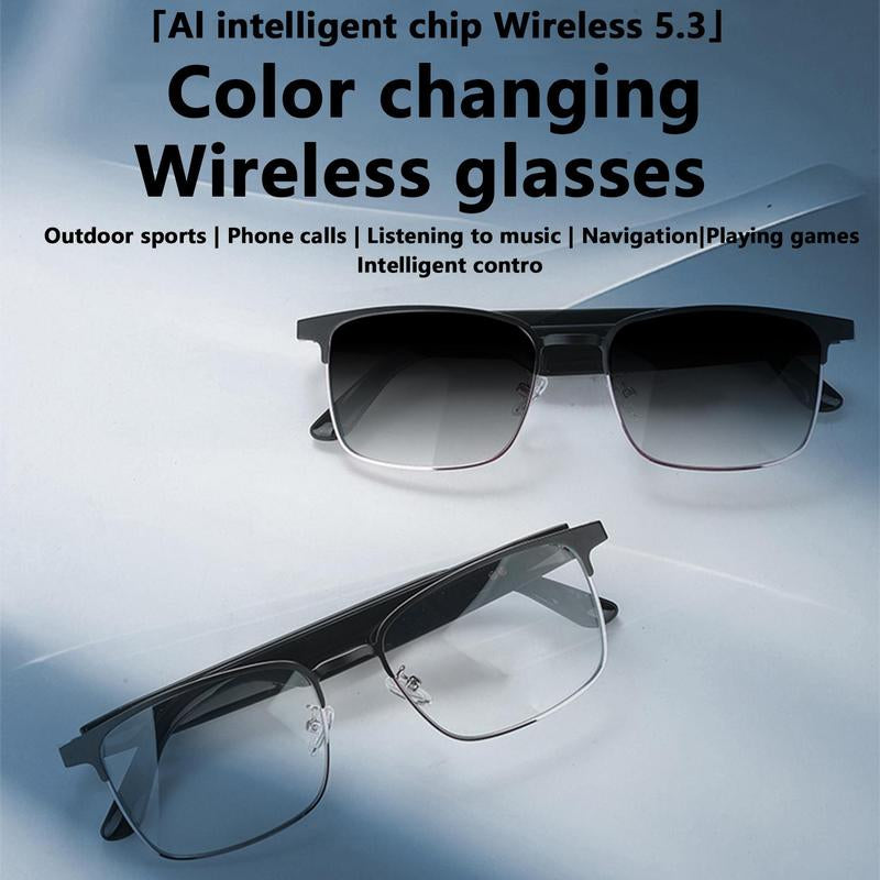 Pengteng Magnetic Charging Design Smart Glasses, Fashionable Touch Smart Glasses, Color Changing Lenses Glasses Suitable for Men and Women