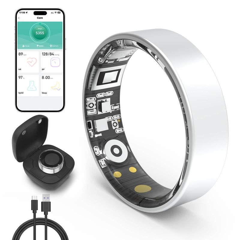 Waterproof Smart Ring, Wearable Smart Device,Multifunctional Fitness Monitoring,Stainless Steel,Automatic,Non-Medical,Stylish Choice for Gym