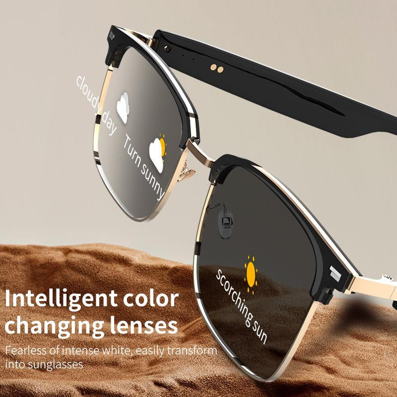 Smart Glasses, Wireless Smart Glasses with Magnetic Charging, AI Smart Glasses for Music & Call Navigation Conference, Suitable for Men and Women, Smart Glass Eyewear, Smartglassbluetooth, Wearable