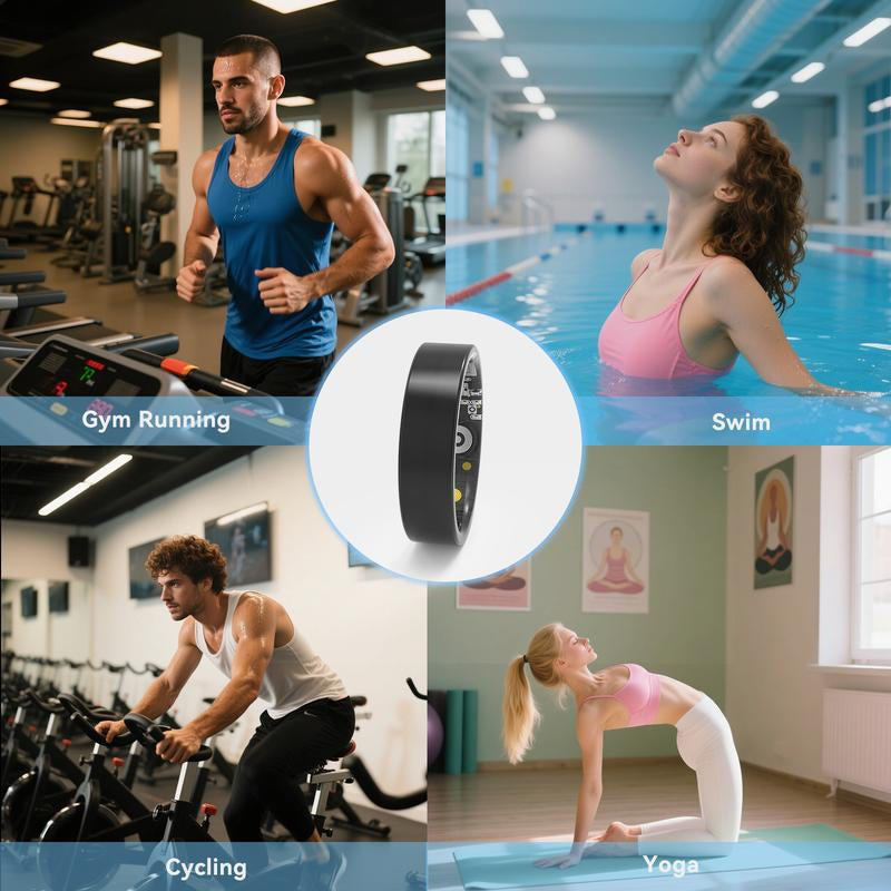 Waterproof Smart Ring, Wearable Smart Device,Multifunctional Fitness Monitoring,Stainless Steel,Automatic,Non-Medical,Stylish Choice for Gym