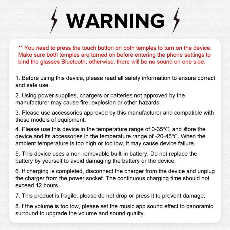 Touch Control Smart Glasses, 1 Count Wireless Smart Glasses with Mic, Smart Anti-Blue Light Glasses, Bluetooth-Compatible Smart Glasses for Men & Women, Wireless Audio Glasses, Multifunctional Smart Glasses