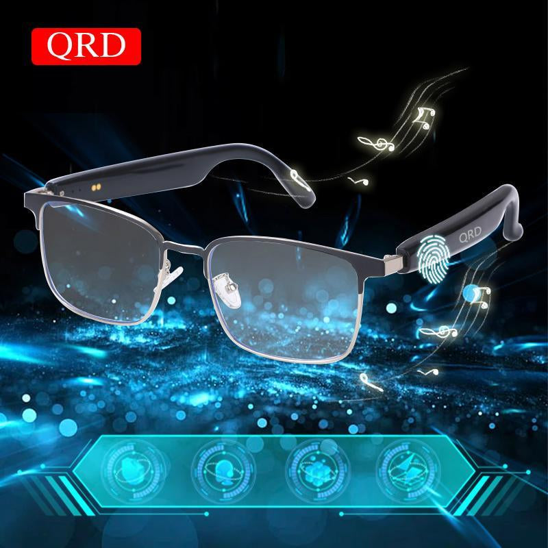QRD GS-06 Smart Glasses, BT Touch Glasses, Portable Smart Glasses for Boys and Women, Smart Glasses for Playing Games, Fishing, Driving, Cycling, Sports, Wireless, Wearable
