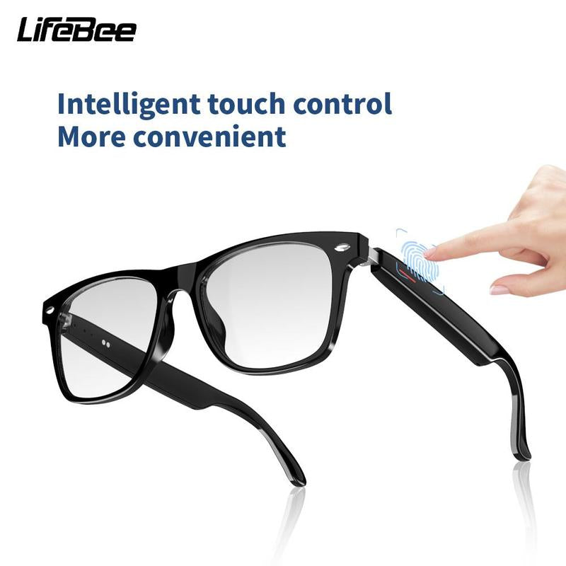LFEBEE Smart Glasses for Fall, 1 Count Wireless-Compatible Smart Glasses with Voice Control, UV Protective Glasses for Outdoor Sports, Smart Glasses, for Cyber