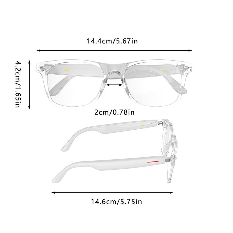 Smart Glasses, Wireless Headphone Smart Glasses for Listening to Music & Calling, Bluetooth-Compatible Creative Sports Smart Glasses