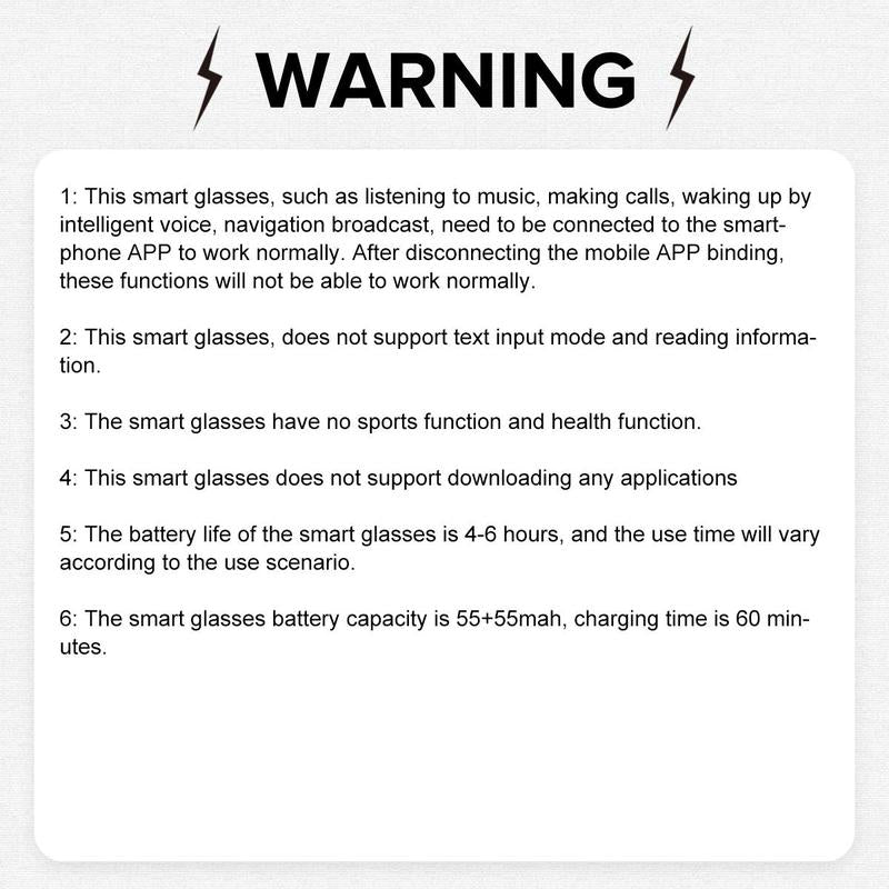 Smart Glasses, Wireless Smart Glasses with Magnetic Charging, AI Smart Glasses for Music & Call Navigation Conference, Suitable for Men and Women, Smart Glass Eyewear, Smartglassbluetooth, Wearable