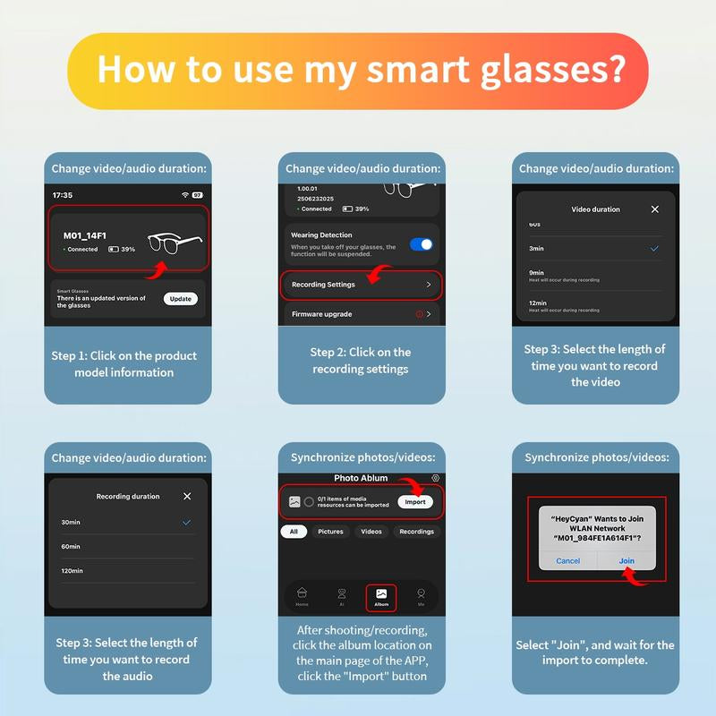 Multifunctional Smart Glasses, 1080P HD Camera Smart Glasses, Voice Control Smart Translator Wireless Glasses, Outdoor Travel Sports, Fashion Smart Wearable Devices, Voice Assistant Glasses