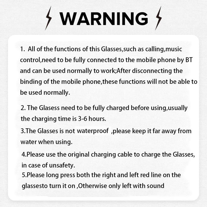SENBONO Multifunctional Smart Glasses, Wireless Earphone Anti-Blue Light Smart Glasses, Creative Smart Sports Glasses, Wearable Smart Glasses with Mic for Home & Daily Use