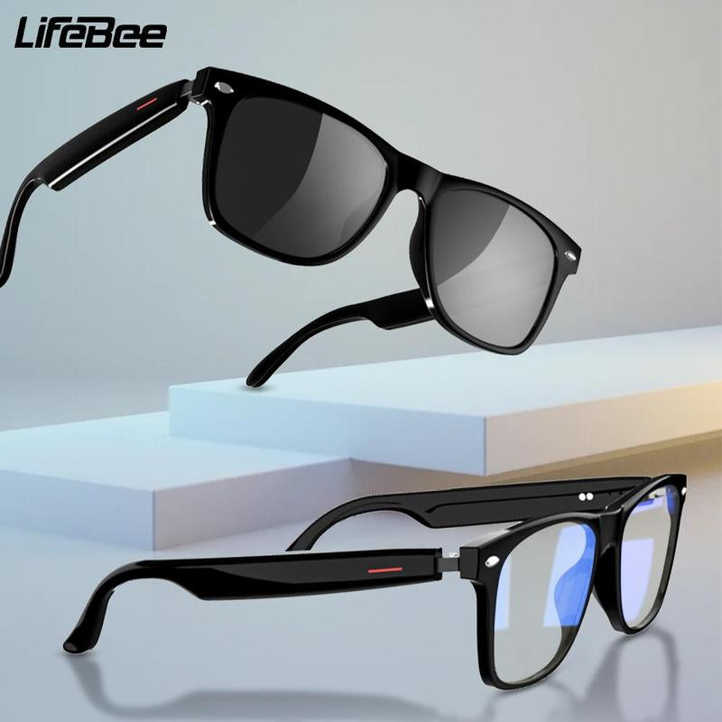 LFEBEE Smart Glasses for Fall, 1 Count Wireless-Compatible Smart Glasses with Voice Control, UV Protective Glasses for Outdoor Sports, Smart Glasses, for Cyber