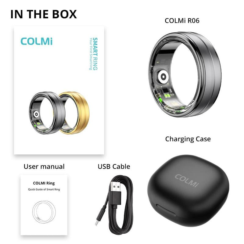 Colmi Smart Ring, USB Rechargeable Sports Monitoring Ring, Fitness Tracker, Smart Portable Rings, Sports Ring for Men & Women, Health & Fitness Ring, Electronic Gadgets