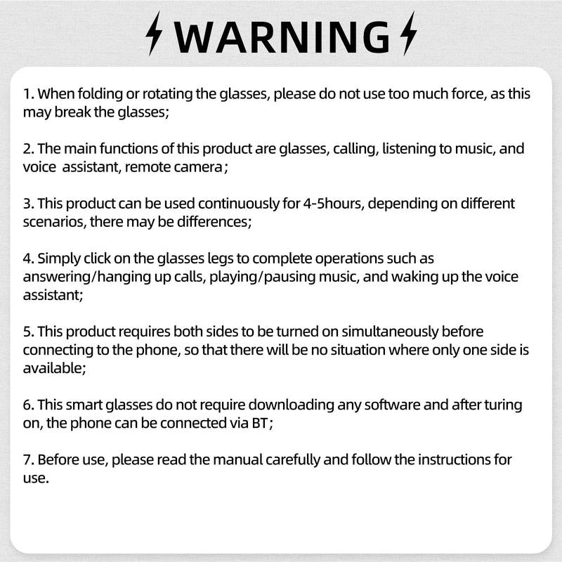 Smart Glasses, Anti-Blue Light Smart Glasses, Wireless Voice Assistant Glasses, Bluetooth-Compatible Smart Glasses for Men & Women