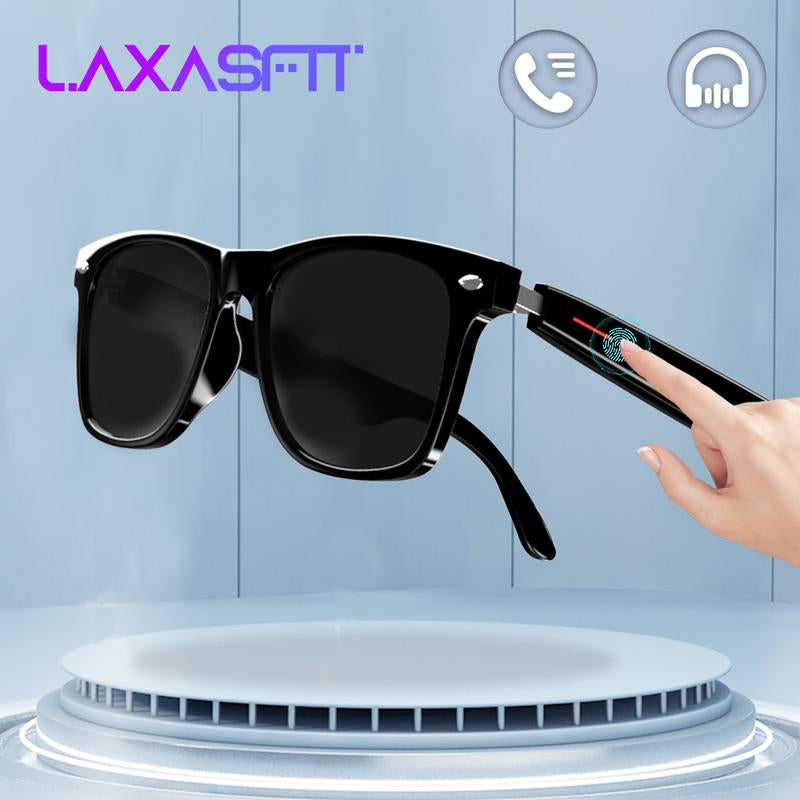 AI Smart Glasses Laxasfit E13, Wireless Headset Style Smart Glasses for Listening to Music, Voice Assistants and Calls, Stylish Outdoor Sunglasses, Trendy Technology Music Playback Smart Glasses Wireless Bluetooth Headphone Glasses Smart Bluetooth