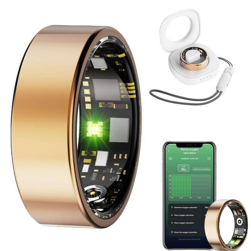 2025 Smart Health Ring for Women & Men, Fitness Tracker with Blood Oxygen/Heart Rate/Blood Pressure，Advanced Sleep Analysis, Step/Calorie Tracking & 8 Activity Modes, IP68 Waterproof,No Monthly Fees, Perfect Fitness Gift for Active Lifestyles(Size7-13)