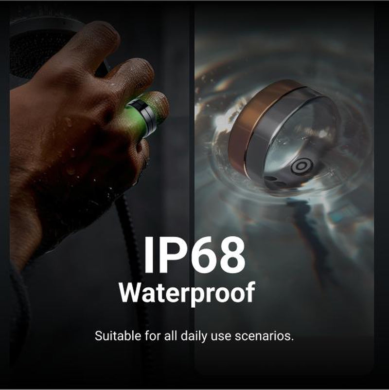 Smart Ring with Bluetooth Tracker, Multifunctional Smart Ring, Waterproof Smart Ring with Blood Oxygen & Heart Rate Monitoring, Fashionable Lightweight Sports Ring for Men & Women
