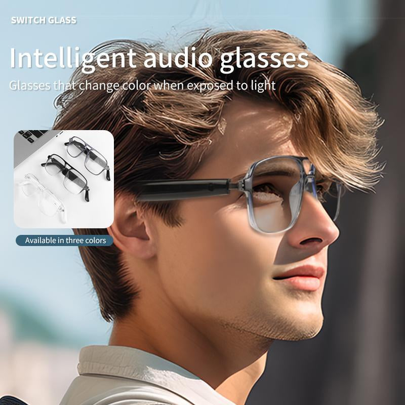 PENGTENG Smart Glasses, 1 Count Fashionable Touch Control Smart Glasses, Audio Call Voice Assistant Glasses, Changing Lens Glasses for Men & Women, for Cyber, Wireless Smart Glasses